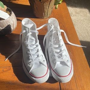 New white high top converse